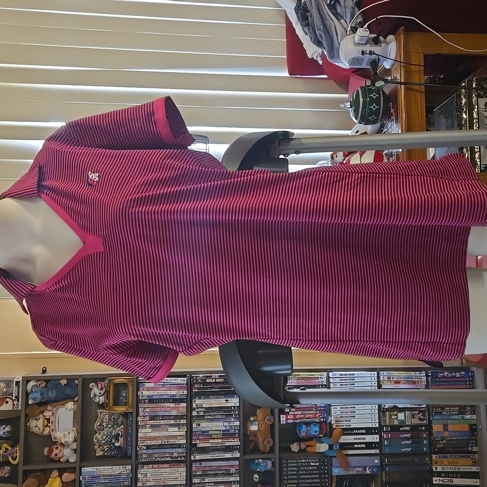 NikeGolf Tour Performance Dr-Fit Pink & Black Stripes